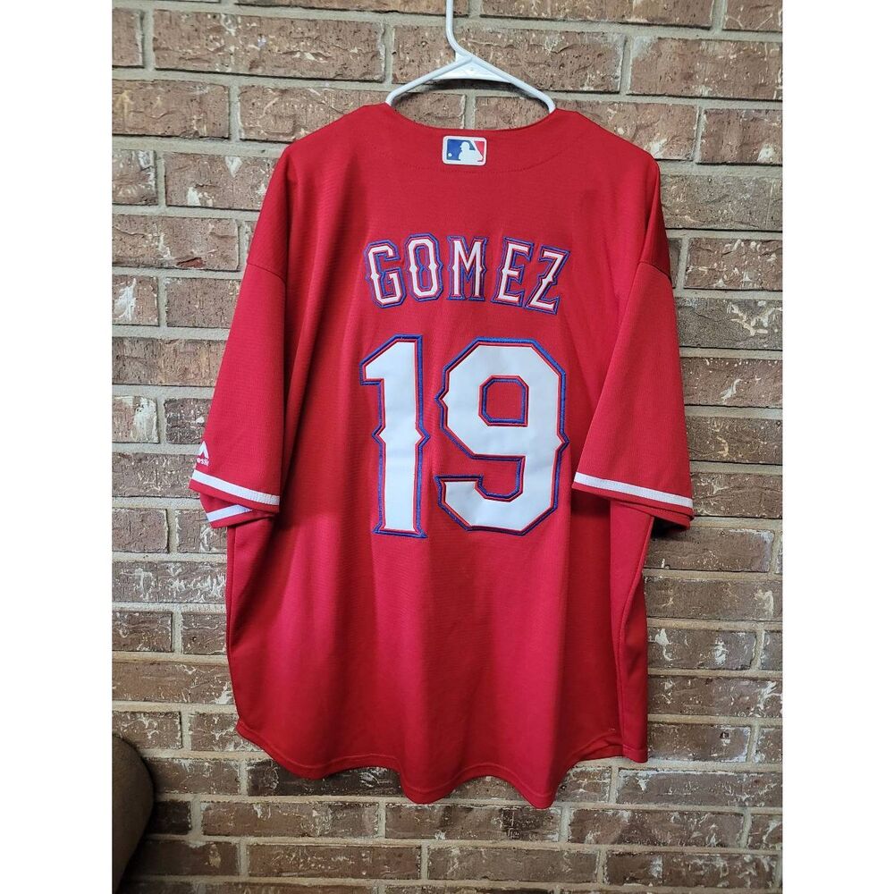 MLB Majestic Texas Rangers Gomez #19 Jersey, Size XXXL